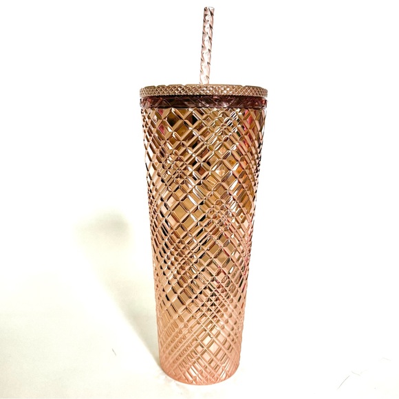 STARBUCKS 24oz TUMBLER LIMITED EDITION BEST MOST METALLIC COPPER SHINY GOLD - Picture 2 of 3